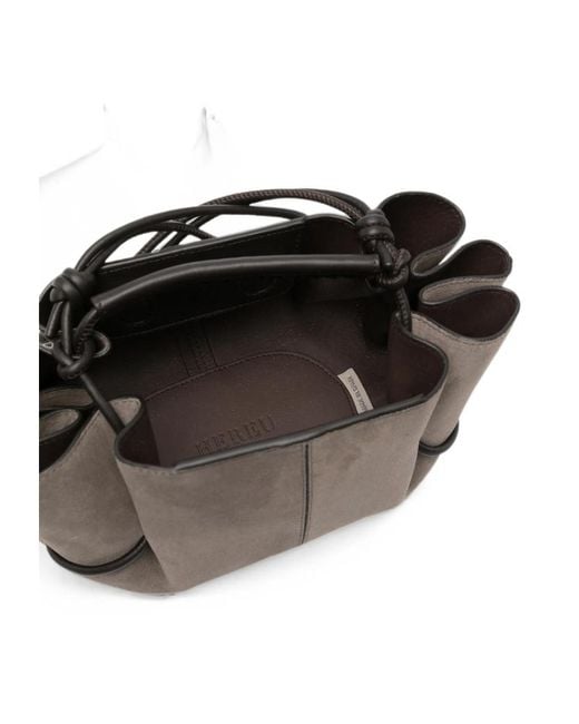 Hereu White Ruched Detail Handbag