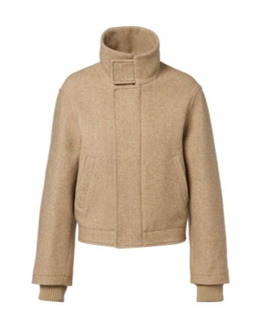 Victoria Beckham Natural Wool-Blend Jacket