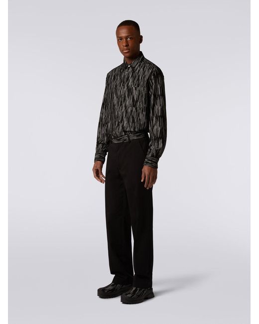 Missoni Black Pressed Crease Chino Trousers for men
