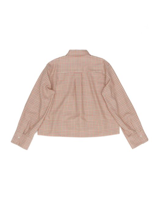 Jil Sander Natural Checked-Pattern Button-Down Shirt