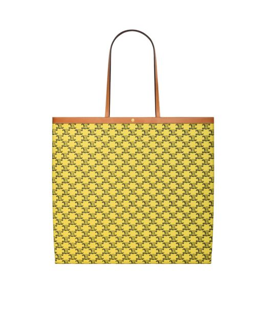 Céline Yellow Large Flat Shopper