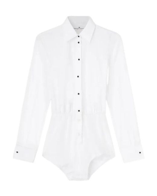 Ermanno Scervino White Button Bodysuit