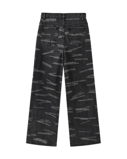 Marissa Chiara Gray Belt Loop Jeans