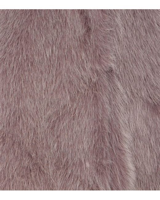 Herno Brown Faux-Fur Sleeveless Gilet