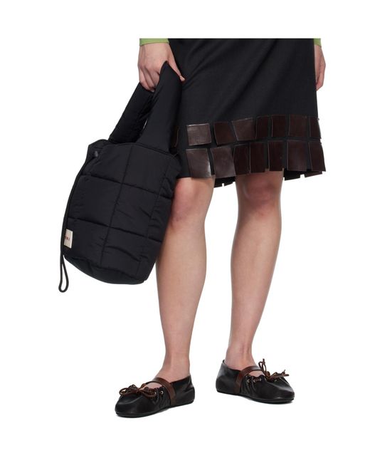 Marni Black Padded-Quilted Shoulder Bag