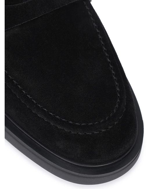 Gianvito Rossi Black Harris Loafer Shoes