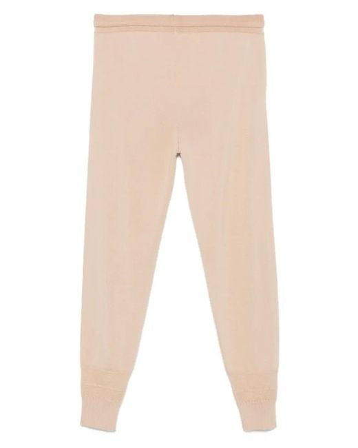 Eleventy Natural Drawstring Cuffed Track Pants