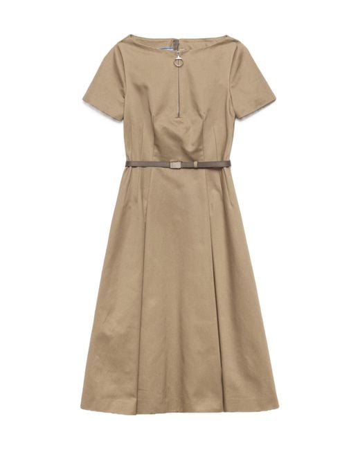 Prada Natural Chino Zipper Dress