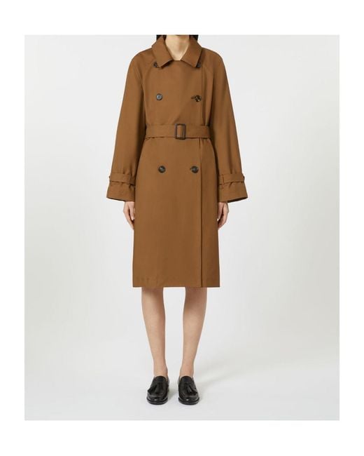 Max Mara Brown The Cube Double-Breasted Belted Coat