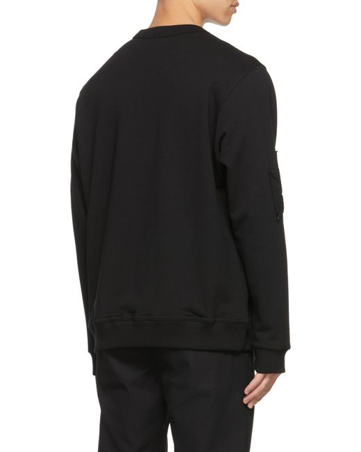 Burberry Black Letter-Graphic Cotton Sweatshirt for men