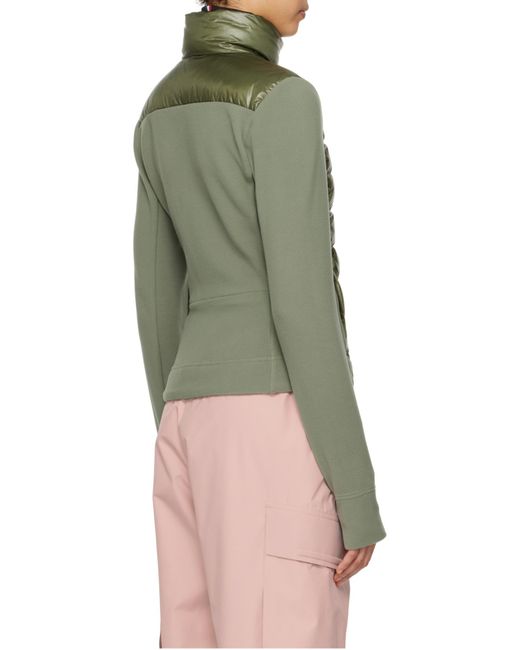 Moncler Green High Neck Quilted Jacket