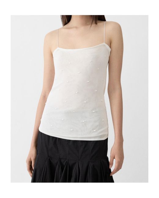 Jacquemus White The Plumetis Knitted Tank Top