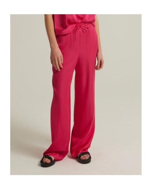Yves Salomon Pink Drawstring Wide-Leg Pants