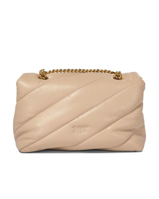 Pinko Natural Love Classic Puff Quilted Shoulder Bag