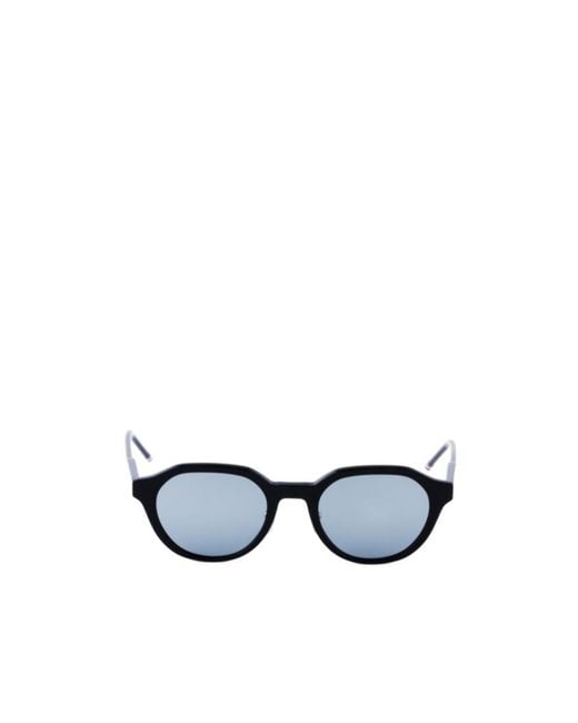 Thom Browne Blue Eyewear Oval Frame Sunglasses for men