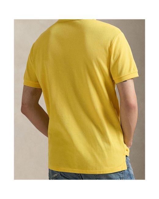 Ralph Lauren Yellow Short-Sleeved Polo Shirt for men