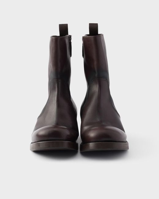 Prada Brown Ankle Boots