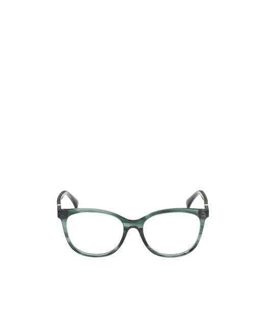 Max Mara White Full-Rimmed Plano Lenses