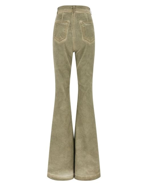 Rick Owens Green Bolan Bootcut Jeans