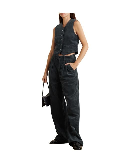Goldsign Blue The Orten Cotton-Corduroy Vest