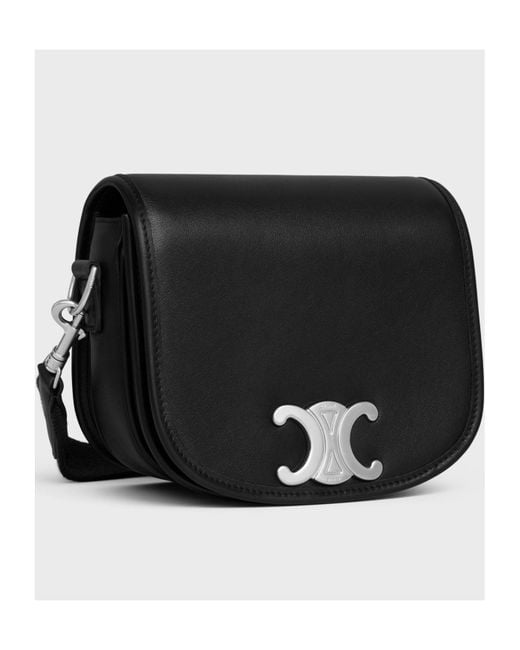 Céline Black Small Besace Strap Triomphe for men