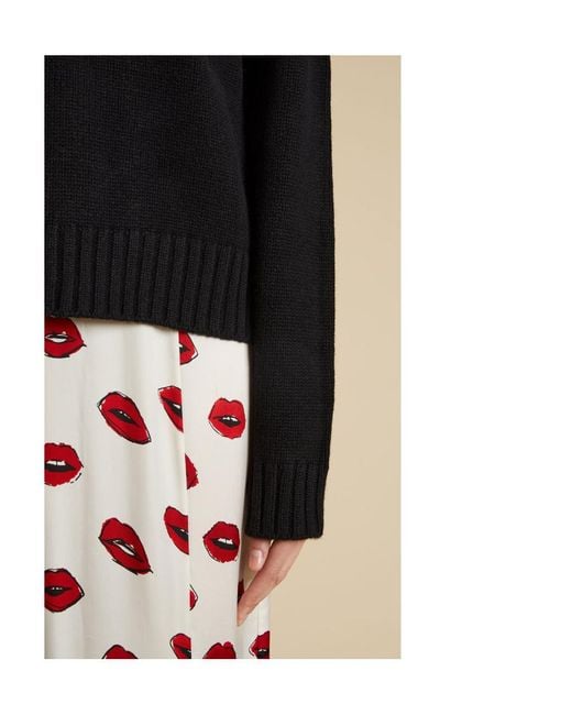 Khaite Black Long-Sleeved Crewneck Jumper