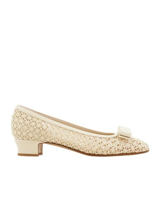 Ferragamo Natural Vara Bow Pump