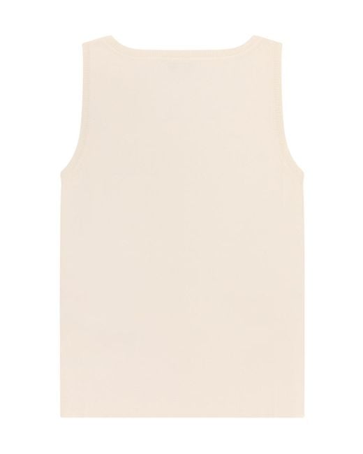 Max Mara Natural Pentola Sleeveless Knitted Top