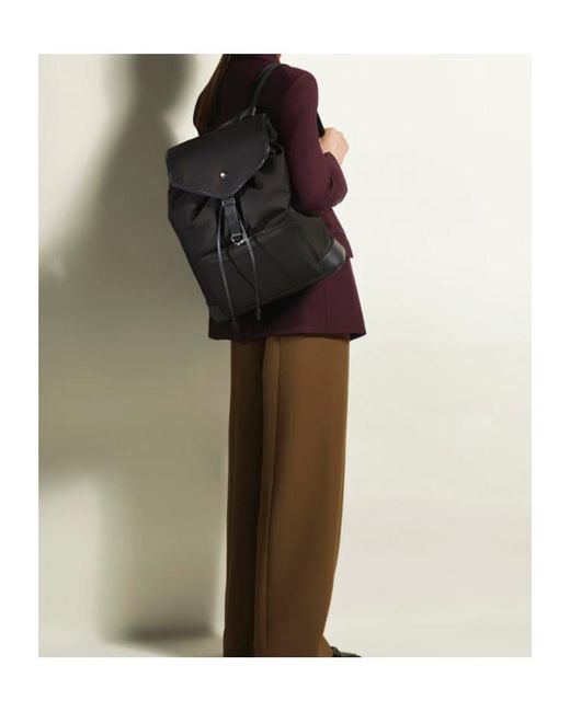 Montblanc Black Panorama Flap Backpack for men