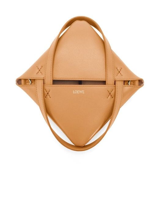 Loewe White Mini Puzzle Fold Tote Bag