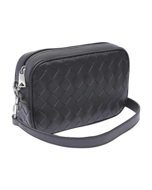Bottega Veneta Gray Mini Intrecciato Camera Bag for men