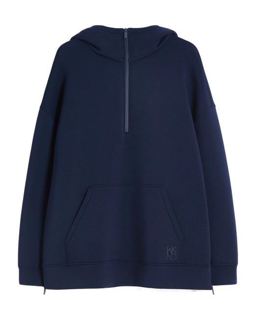 Weekend by Maxmara Blue Wdkradura High-Neck Half-Zip Hoodie