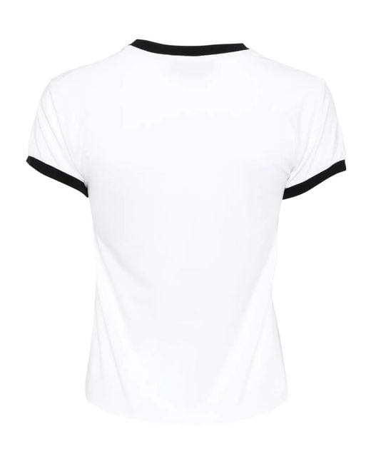 MSGM White Logo-Print T-Shirt