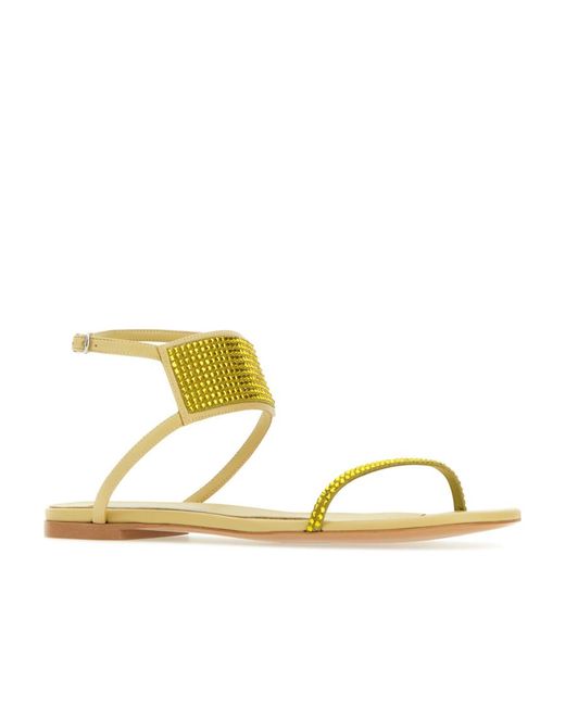 Stella McCartney Metallic Embellished Open-Toe Sandals
