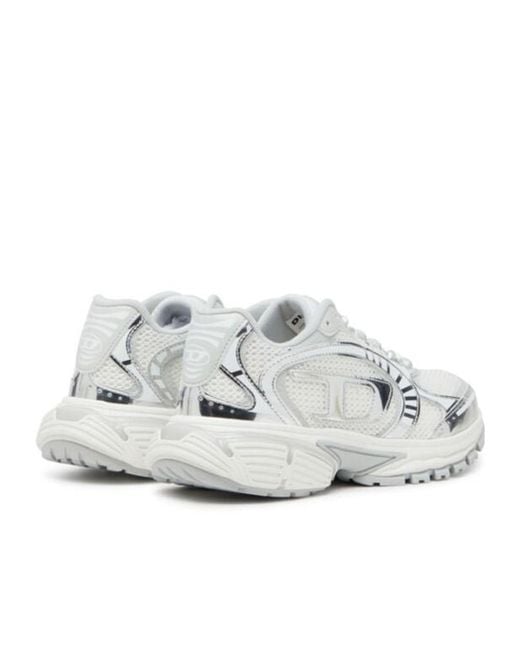 DIESEL White Sneakers With Insert Design