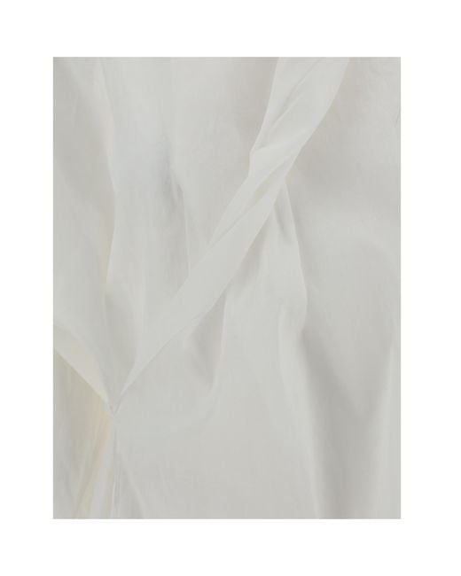 Quira White Lightweight Wrap Top With Asymmetric Front