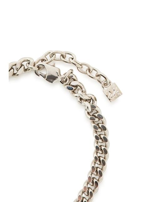 Givenchy Metallic Tape Designer-Engraved Chain Bracelet for men