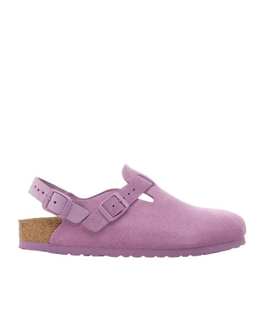 Birkenstock Purple Tokyo Suede Flat Pumps