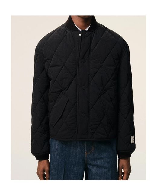 AMI Black Ami Padded Jacket for men