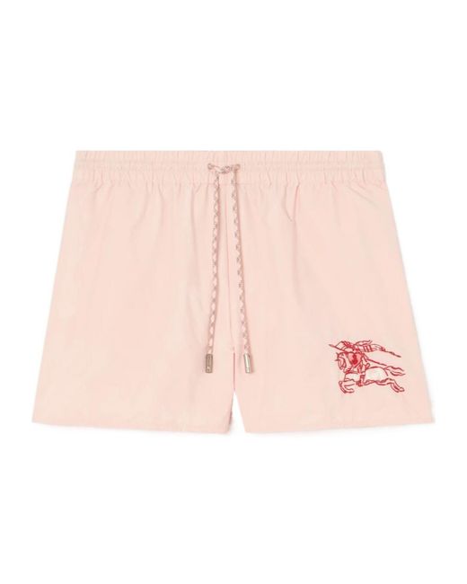 Burberry Pink Heart Knight Stretch Nylon Shorts