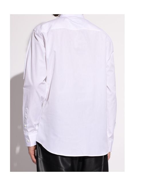 DSquared² White Logo Printed Buttoned Shirt for men