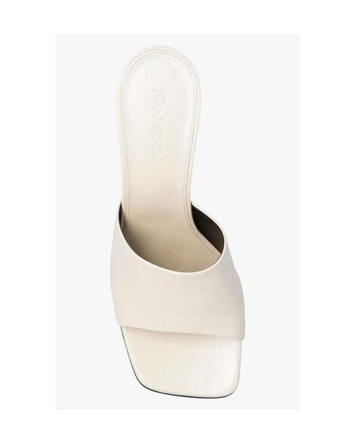J.W. Anderson Natural 75Mm Chain-Link Leather Mules