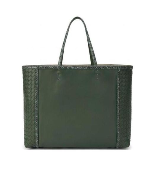 Bottega Veneta Green Logo Handbag