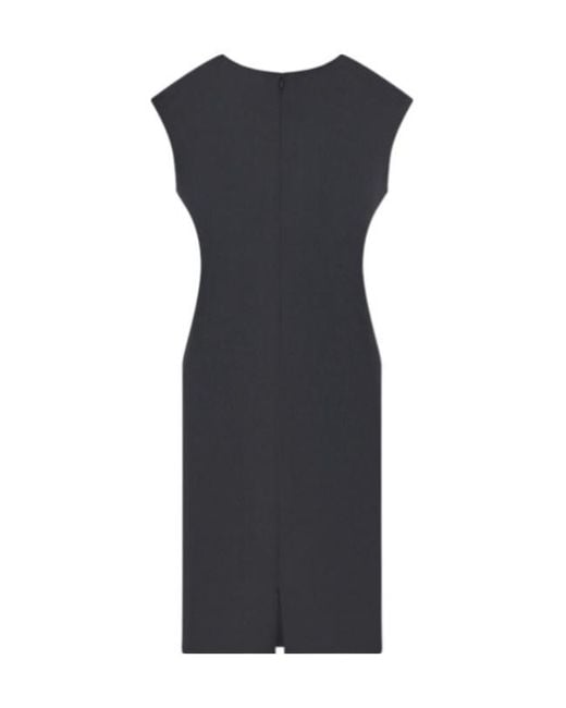 Giorgio Armani Black Dress Short-Sleeved Sheath