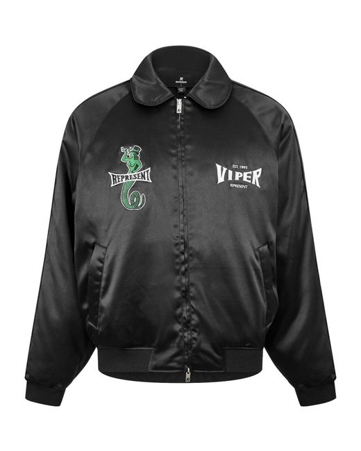 Represent Black Varsity Jacket for men