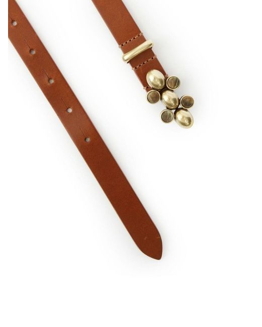 Isabel Marant White Valdez Buckle Embellished Belt