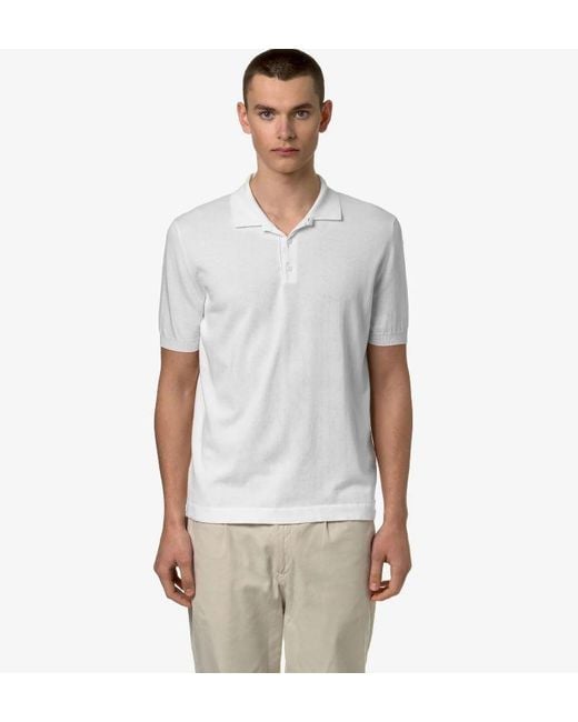 K-Way White Classic Polo Shirt for men