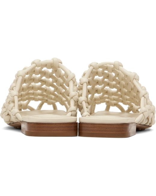 Bottega Veneta White Slingback Mules