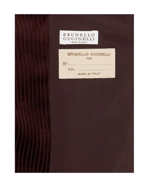 Brunello Cucinelli Purple Double Breast Corduroy Blazer