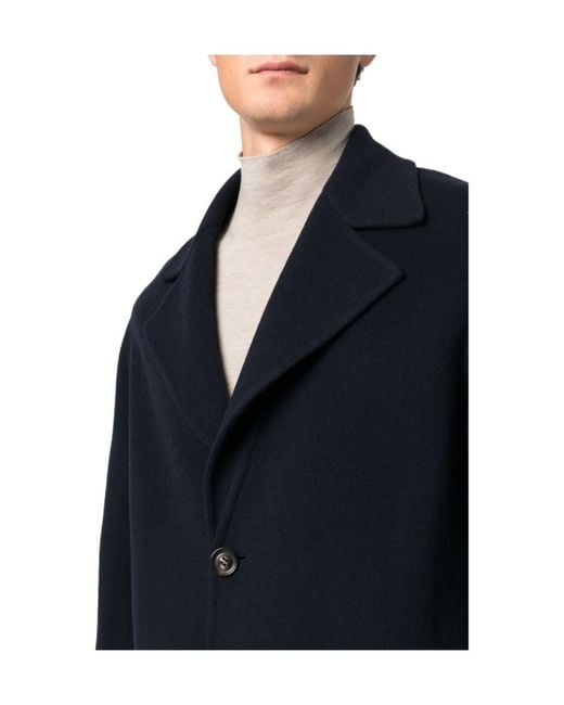 Lardini Blue Long Sleeve Single-Breasted Coat for men